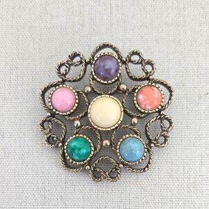 Sarah Coventry Vintage Multi-color Brooch